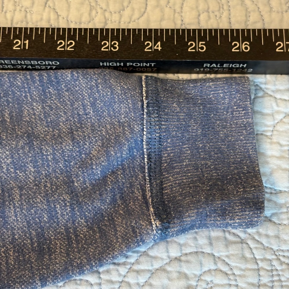 Hollister Mens Blue Marl Space Dye Pullover Hoodie Sweatshirt Size M Logo Y2K - Picture 8 of 10